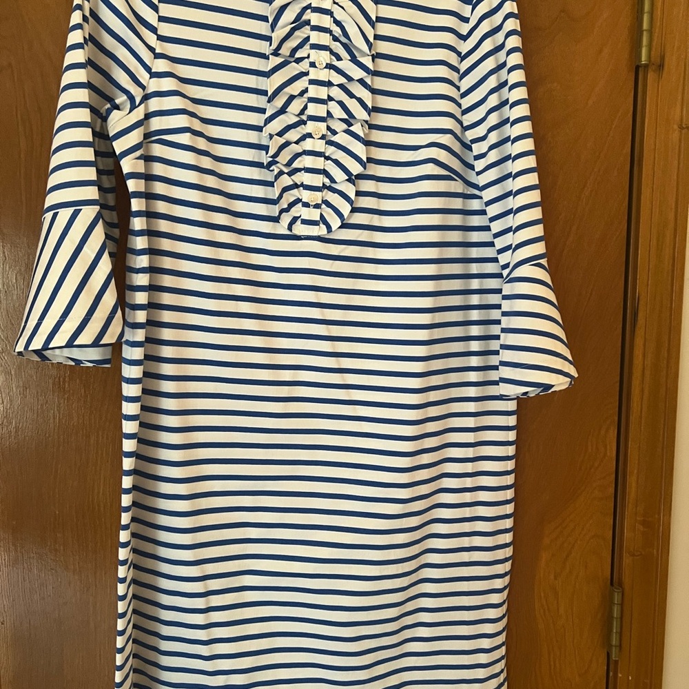 Striped Blue and White Womens Dress